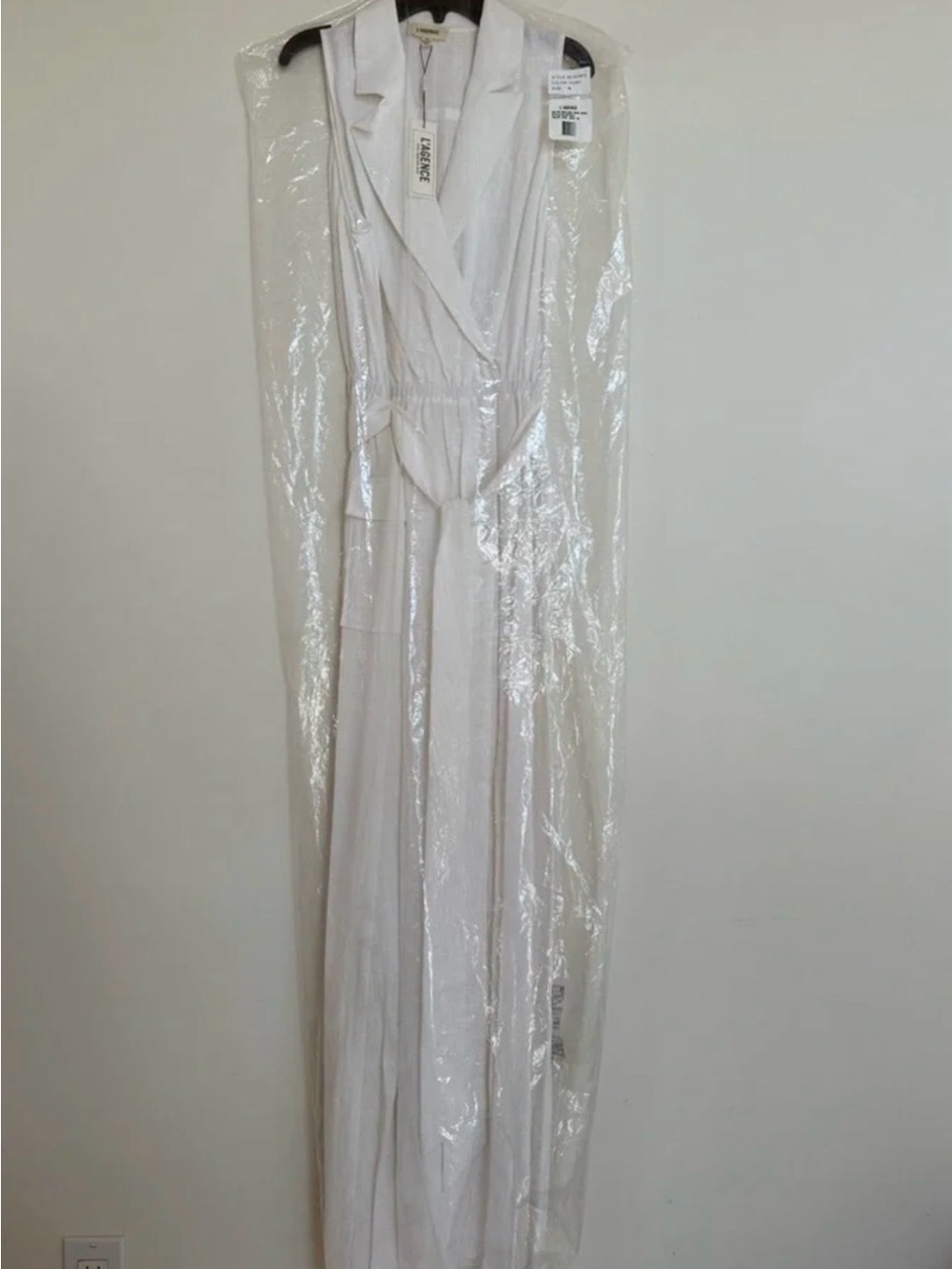 L’Agence Mayer Military Maxi Dress in Ivory NEW NWT